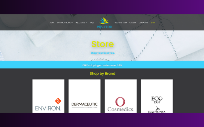 Rejuvena – Web Store